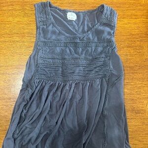 Gray Sleeveless O’Neill Top with Crochet Detail